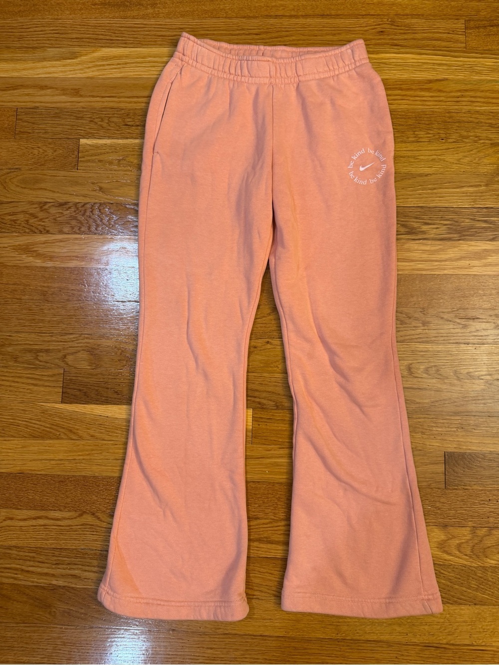 Nike Be Kind Madder Root Fleece Flared Sweatpants Orange/Peach - Size XS *Flaw*